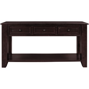 NicBex 55.1''Console Table with 3 Drawers Contemporary Wooden Side Table with Bottom Shelf for Entryway,Living Room - 1 of 4