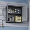 ORRD 30" Floating Garage Cabinet, Gray Wall-Mounted Storage with 2 Doors, Adjustable Shelf & Lock, Diamond Texture - 3 of 4