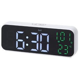 REGALWOVEN Electric Alarm Dimmable USB Charging Port Alarm Clock 6.7x2.4x1.2 Inches - 1 of 4