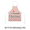 Unique Bargains Christmas Aprons Christmas Celebration in English Santa Hat Linen Red Beige Black Green 21.65"x26.77" 1 Pcs - 3 of 4