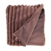 Saro Lifestyle Cozy Comfort Faux Rabbit Fur Throw, 50"x60", Brown - 2 of 3