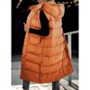Imily Bela Womens Long Puffer Vest Hooded Sleeveless Winter Coats Quilted Warm Zip Up Padded Outerwear - 3 of 4