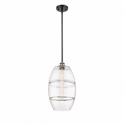 Vaz - 1 Light Stem Hung Mini Pendant In Industrial Style-18.5 Inches Tall and 10 Inches Wide