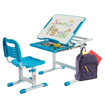 Kids Desk and Chair Set 8-10-12 Year Old, Height  