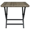 vidaXL Folding Table Gray 17.7"x13.8"x12.6" Poly Rattan - 4 of 4