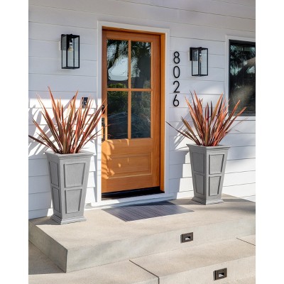 Veradek Brixton Tall 28-inch Gray Recycled Plastic Planter