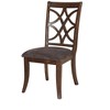 HomeRoots Set of Two Brown and Dark Brown Upholstered Microfiber Dining Side Chairs - 4 of 4