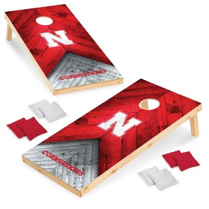 NCAA Nebraska Cornhuskers 2'x4' Wood Cornhole Set - 1 of 4