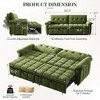 AMERLIFE Convertible Sofa Bed, 4-in-1 Couch with Pull-Out Sleeper, 5-Position Backrest, Tufted Chenille, Easy 10-Min Assembly - 2 of 4
