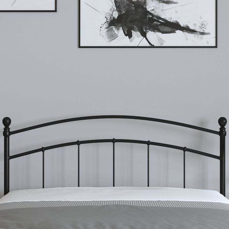 Merrick Lane Metal Headboard Contemporary Arched Headboard With Adjustable Rail Slots, 6 of 20