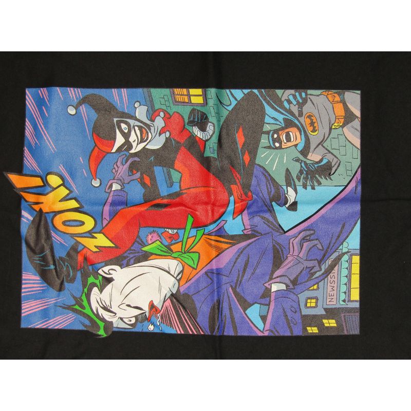DC Comic Book Harley Quinn & The Joker Men's Black Graphic Tee, 2 of 4