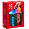 Nintendo Switch OLED Gaming Console With Neon Blue and Red Joy Con - Manufacturer Refurbished - 2 of 4