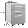 NicBex Mobile File Cabinet with Lock, Vertical Filing Cabinets with Drawers and Wheels,Office Cabinet for Home, Office - 3 of 4