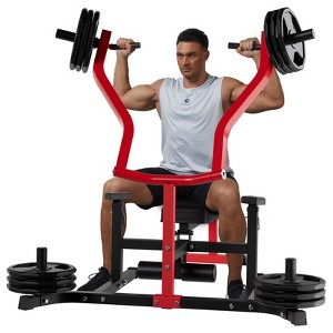 Chest Press Machine, 1250LBS Multi-Functional Adjustable Bench Press Machine with Independent Converging Arms, Flat Incline Bench for Chest, Shoulder - 1 of 4