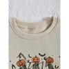 Halloween Sweatshirt for Plus Size Women Halloween Pumpkin Sweatshirts Tops with Crew Neck Long Sleeve Graphic Skeleton Pullover Sweat Shirts - 4 of 4