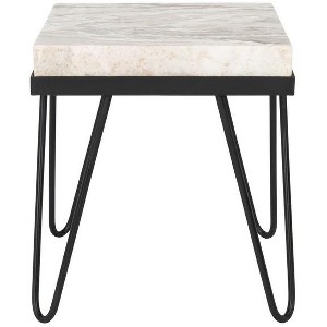 Jada Stone Top Accent Table - Multi Grey Stone/Black - Safavieh. - 1 of 1