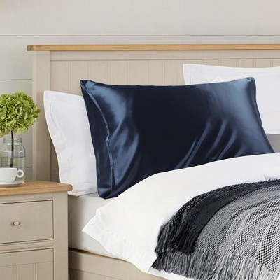 1 Pc Queen 25 Momme 100% Pure Silk for Hair and Skin Pillowcase Navy - PiccoCasa