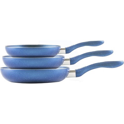 Picca Cookware Milan 3-Piece Marble Non-Stick Frying Pan Set – 8”, 9.5”, 11” Skillets with Heat-Resistant Handles