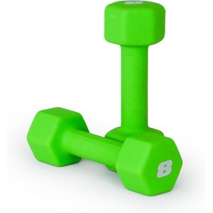 CAP Barbell Neoprene Coated Dumbbell Set, Color Coded Free Weights, Multiple Sizes & Color Options - 1 of 4
