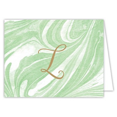 10ct Marble Folded Notes Monogram L