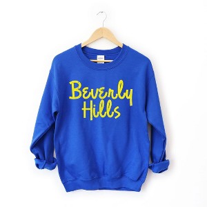 Simply Sage Market Women's Graphic Sweatshirt Beverly Hills Cursive - 1 of 4