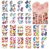 Wrapables Waterproof Glitter Temporary Tattoos, Birthday Party Favors and Supplies, Goodie Bag Fillers, 20 Sheets Butterflies and Unicorns - 2 of 4