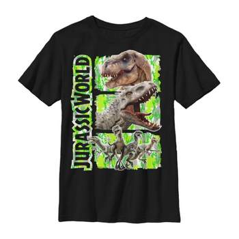 Boy's Jurassic World Dinosaur Nature Scene T-shirt - Navy Blue - X ...