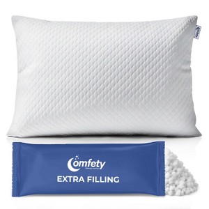 Memory Foam Pillow 4-Pack Breathable Adjustable Firm Pillow w/ Shredded Memory Foam Fill Supportive Pillows for Back & Side Sleepers w/ Washable Cover - 1 of 4