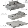 86.6" Modern Convertible Sofa Bed with Removable Backrests and Pillows, Ideal for Living Room or Office -3irtyhousy - 4 of 4