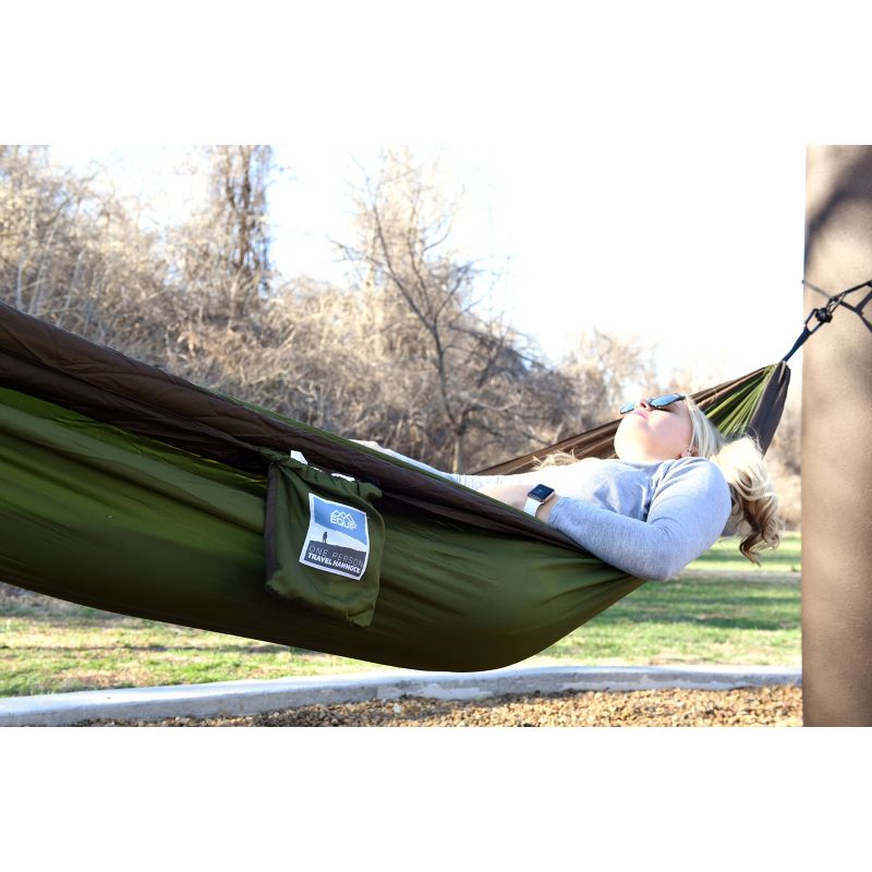 Equip 1Person Travel Hammock - Army Green/Sand Brown, 3 of 6
