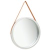 vidaXL Wall Mirror with Strap 23.6" Silver - 2 of 4
