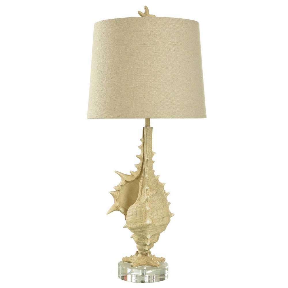 Photos - Floodlight / Street Light Porthaven Coastal Conch Body Table Lamp Clear Finish - StyleCraft