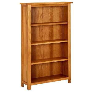vidaXL Bookshelf Wall Bookcase Decor Standing Shelf Furniture Solid Wood Oak - 1 of 4