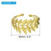 Unique Bargains Metal Open Cuff Adjustable Leaf Bracelet for Women Wedding Festival - 3 of 4