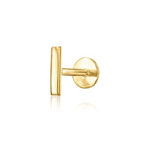 RS Pure by Ross-Simons 14kt Yellow Gold Bar Single Flat-Back Stud Earring - 1 of 4