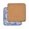 Pimpernel Blue Italian Coasters - Set of 6 (4” x 4”), Cork Backing, Elegant Blue Italian Design, Protects Furniture from Water Rings & Scratches - 2 of 4