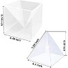JDICTION Large Clear Silicone Pyramid Molds for Resin, Includes 2 Inner Molds + 1 Plastic Frame, for Chakra Orgonite & DIY Crafts - 2 of 4