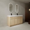 SEVOBAL Bathroom Storage Cabinets Freestanding Vanity With White Resin Sink And Four Soft Close Doors for Modern Homes, Beige, 59.1"*19.7"*35.1" - 2 of 4