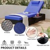 Outdoor Chaise Lounge Chairs for Outside Patio Furniture Set of 2 Brown Rattan Pool Reclining Chair Adjustable Backrest Sunbathing PE Wicker Recliners - 4 of 4