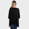 24seven Comfort Apparel Maternity Elegant Long Sleeve Open Front Draped Hem Jacket - 2 of 3
