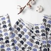 Bacati - Elephant Blue, Navy, Gray 100 percent Cotton Universal Baby Crib or Toddler Bed Fitted Sheet - 3 of 4
