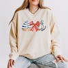 Simply Sage Market Women's Lightweight Garment Dyed Graphic Sweatshirt Coquette Ship Anchor - 2 of 4