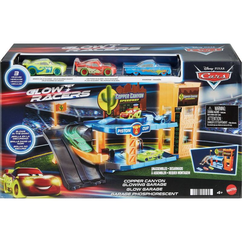 Disney and Pixar Cars Glow Racers Copper Canyon Glowing Garage Playset, 4 of 5