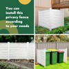 Wooakway 48"W x 48"H White PVC Outdoor Privacy Fence Panel with Metal Ground Stakes - 3 of 4