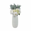Sagebrook Home Ceramic Design Vase - Contemporary Decorative Flower Vase for Table Centerpiece or Home or Office Decor Accent - 2 of 4