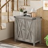 Farmhouse Sideboard Buffet Cabinet,Modern Kitchen Coffee Bar Cabinet with 2 Doors and Adjustable Shelves - 4 of 4