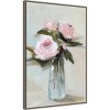 Amanti Art 23" x 33" Peony Blossoms in a Vase I by Isabelle Z Framed Canvas Wall Art Print : Botanical Lithograph, Modern Decor - 2 of 4