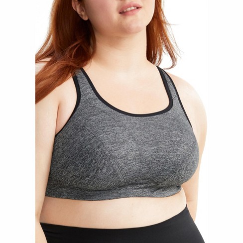 Goddess Women's Mid-Impact Wire-Free Sports Bra - GD6913 46G Pewter Heather