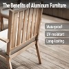 Heynemo 7 Pieces Patio Dining Sets, Aluminum Outdoor Dining Table with 6 Chairs & Removable Cushion for Lawn, Garden, Backyard - 4 of 4