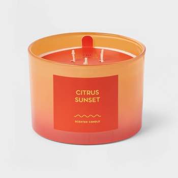 12oz Ombre Glass Jar with Lid Citrus Sunset - Opalhouse™